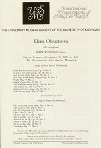 Program Book for 11-20-1987