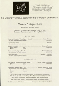 Program Book for 11-01-1988