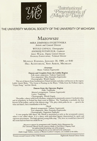 Program Book for 01-30-1989