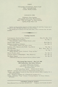 Program Book for 03-14-1990