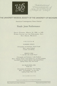 Program Book for 03-16-1990