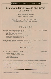 Program Book for 10-19-1990