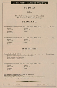 Program Book for 01-10-1991