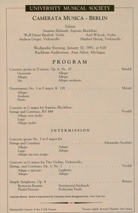 Program Book for 01-30-1991