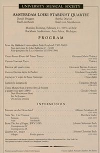 Program Book for 02-11-1991