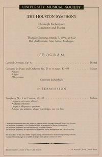 Program Book for 03-07-1991