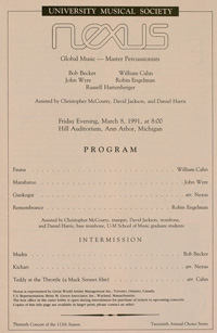 Program Book for 03-08-1991