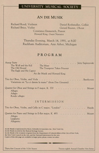 Program Book for 03-14-1991