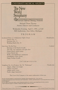 Program Book for 04-03-1991