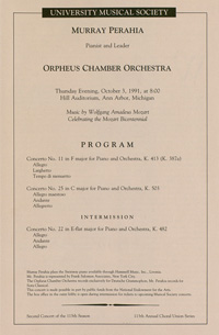 Program Book for 10-03-1991