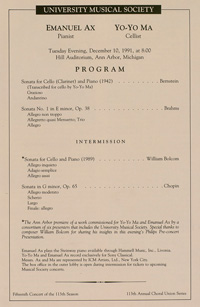 Program Book for 12-10-1991