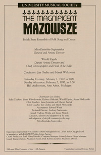 Program Book for 02-02-1992