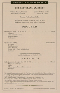 Program Book for 04-29-1992
