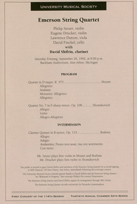 Program Book for 09-26-1992