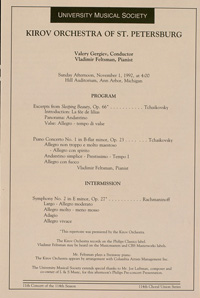 Program Book for 11-01-1992