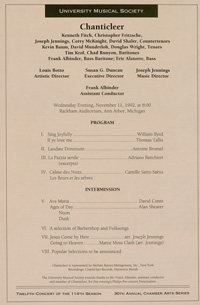 Program Book for 11-11-1992
