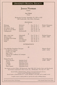 Program Book for 09-29-1993