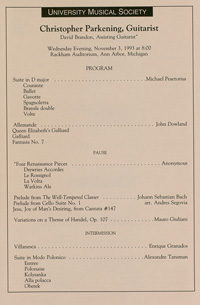 Program Book for 11-03-1993