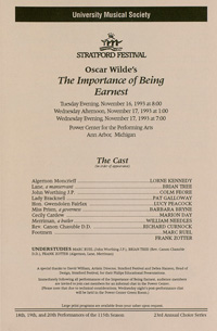 Program Book for 11-16-1993