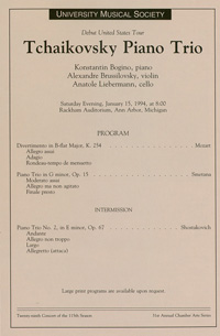 Program Book for 01-15-1994