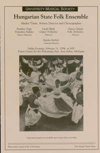 Program Book for 02-11-1994
