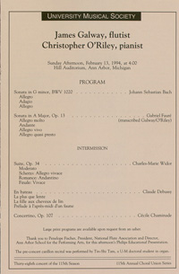 Program Book for 02-13-1994