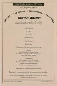 Program Book for 03-21-1994
