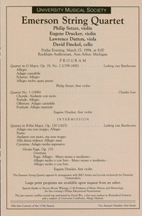 Program Book for 03-25-1994