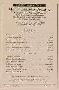 Program Book for 04-17-1994
