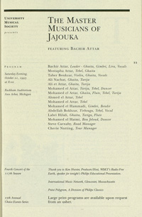 Program Book for 10-26-1995