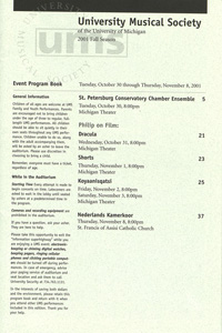 Program Book for 10-31-2001