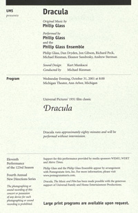 Program Book for 10-30-2001