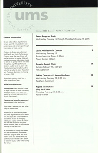 Program Book for 02-19-2006
