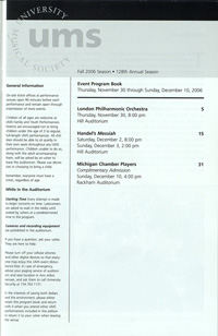Program Book for 11-30-2006