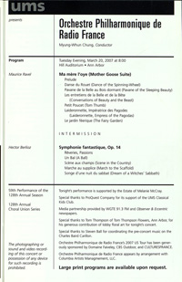 Program Book for 03-11-2007