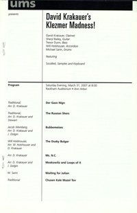 Program Book for 03-30-2007