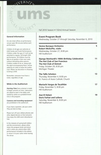 Program Book for 11-05-2010