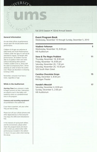 Program Book for 11-10-2010