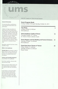 Program Book for 10-15-2011