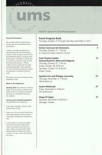 Program Book for 11-05-2011