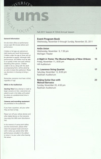 Program Book for 11-11-2011