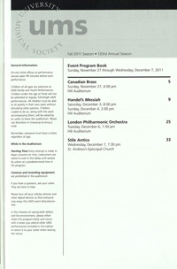 Program Book for 12-03-2011
